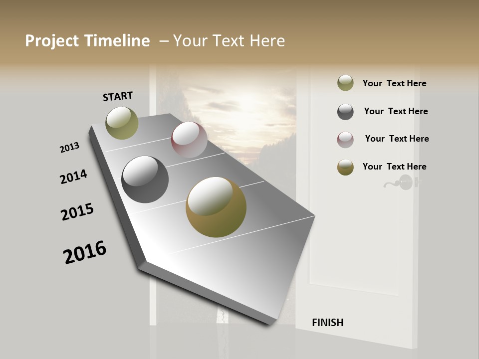 Door Real Hope PowerPoint Template