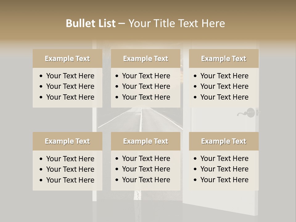 Door Real Hope PowerPoint Template