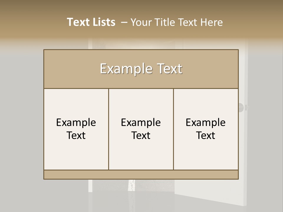 Door Real Hope PowerPoint Template