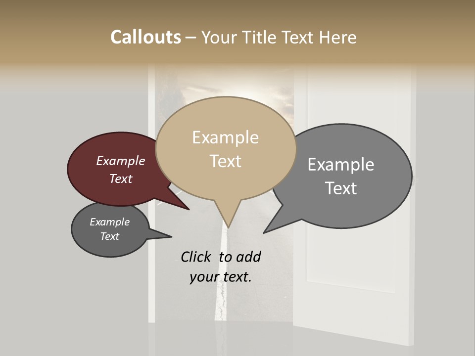 Door Real Hope PowerPoint Template