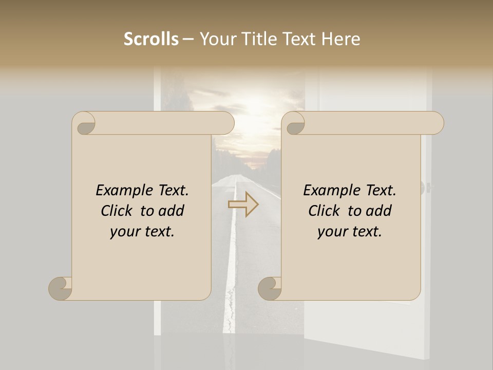 Door Real Hope PowerPoint Template