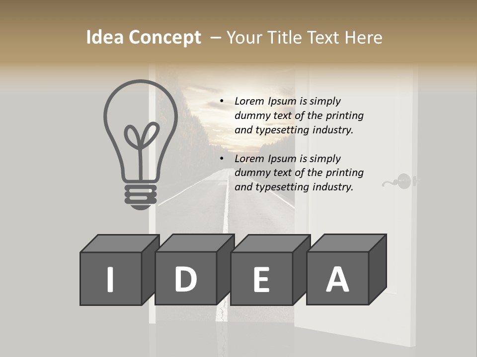 Door Real Hope PowerPoint Template