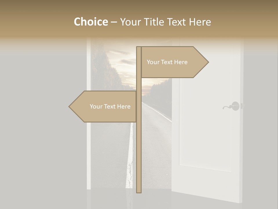 Door Real Hope PowerPoint Template