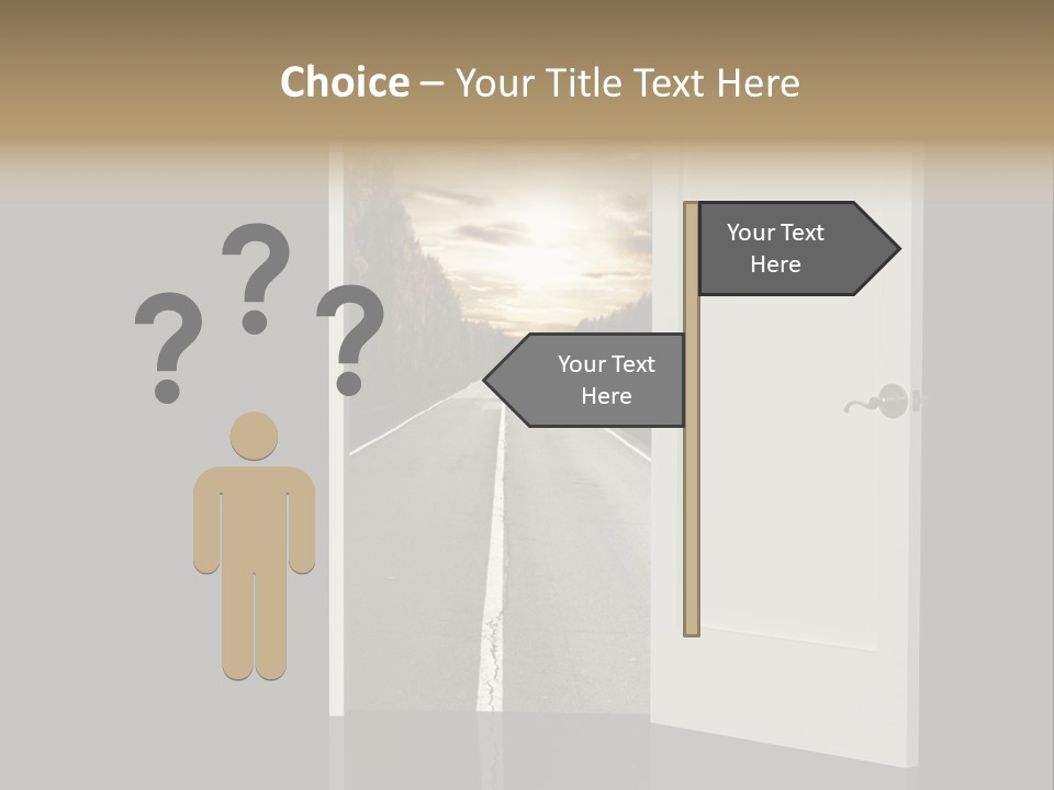 Door Real Hope PowerPoint Template