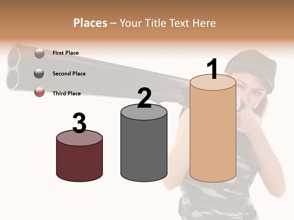 Aiming Boots White PowerPoint Template