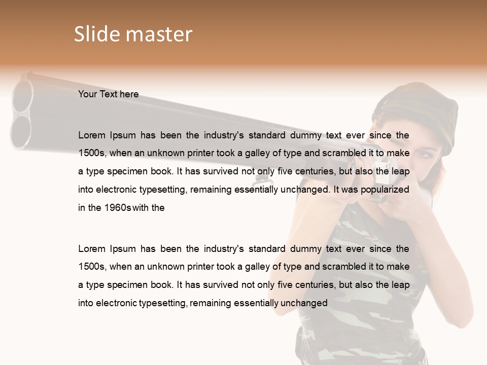 Aiming Boots White PowerPoint Template