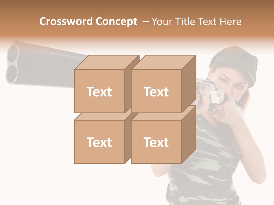 Aiming Boots White PowerPoint Template