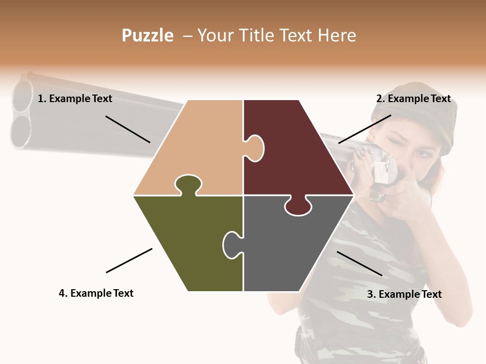 Aiming Boots White PowerPoint Template