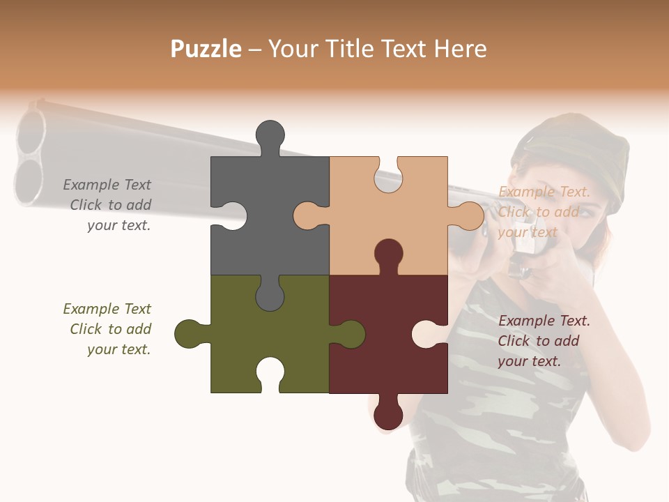 Aiming Boots White PowerPoint Template