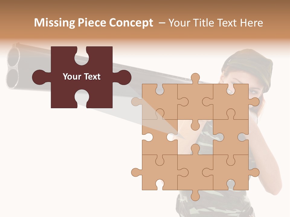 Aiming Boots White PowerPoint Template