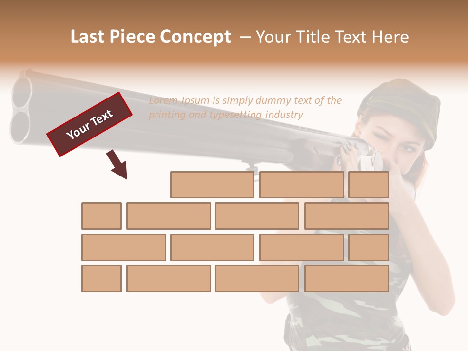 Aiming Boots White PowerPoint Template