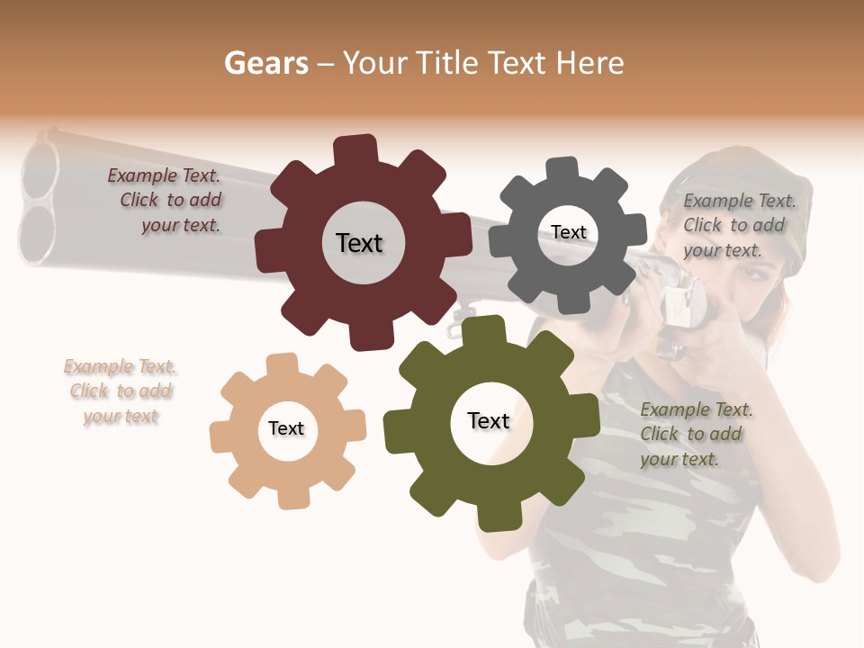 Aiming Boots White PowerPoint Template