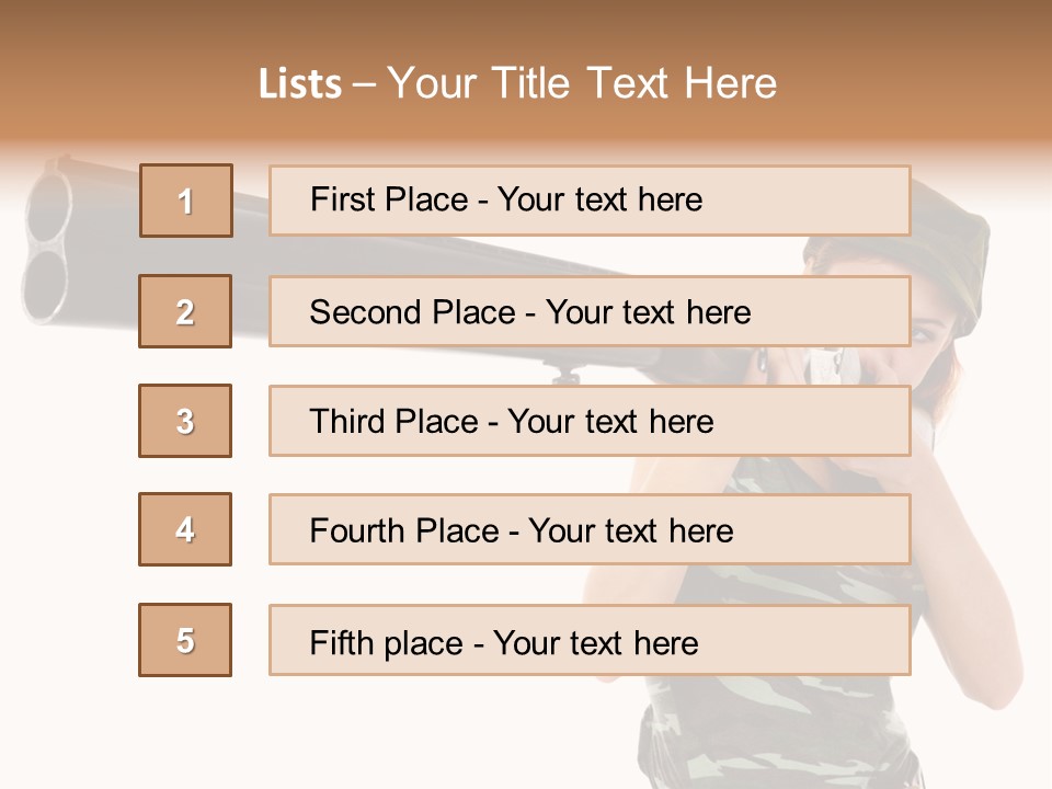 Aiming Boots White PowerPoint Template