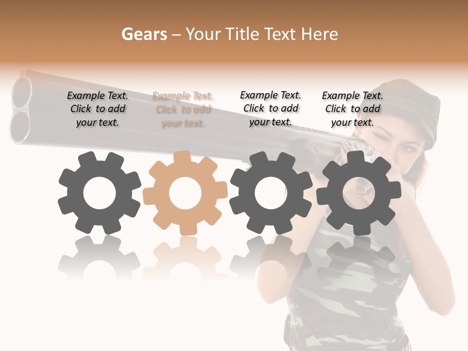 Aiming Boots White PowerPoint Template