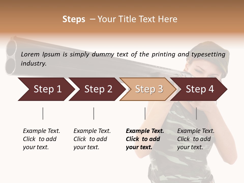 Aiming Boots White PowerPoint Template