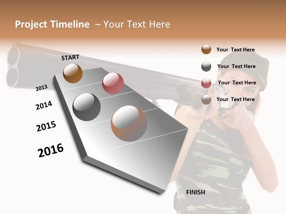 Aiming Boots White PowerPoint Template