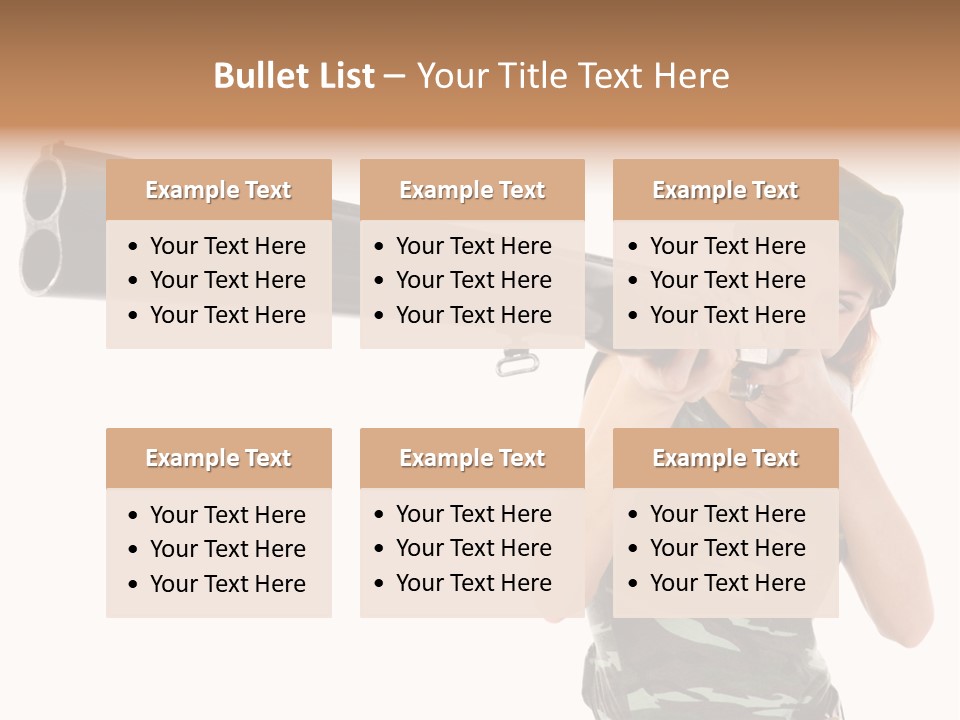 Aiming Boots White PowerPoint Template
