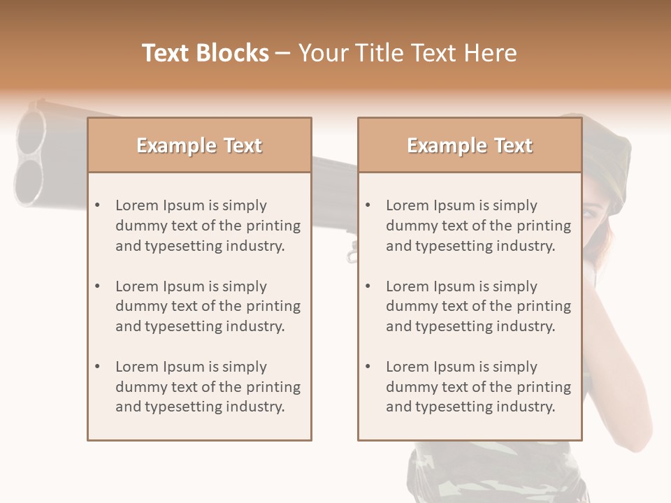 Aiming Boots White PowerPoint Template