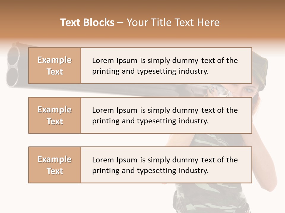 Aiming Boots White PowerPoint Template