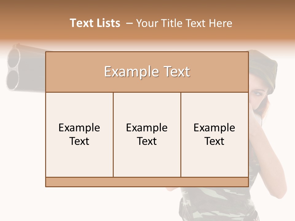 Aiming Boots White PowerPoint Template