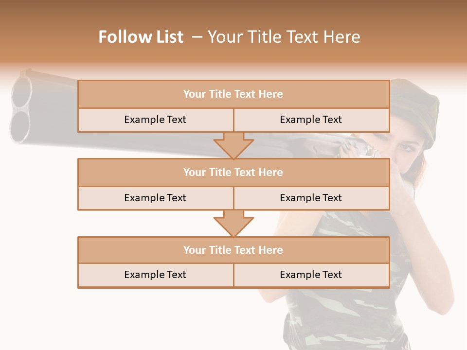 Aiming Boots White PowerPoint Template