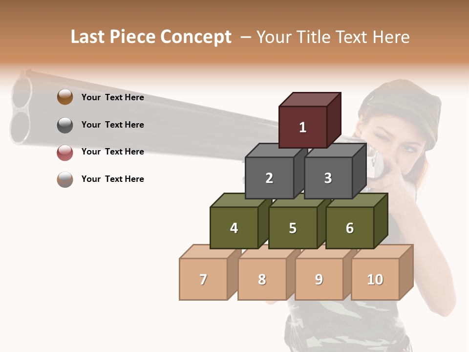 Aiming Boots White PowerPoint Template