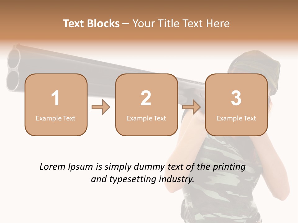 Aiming Boots White PowerPoint Template