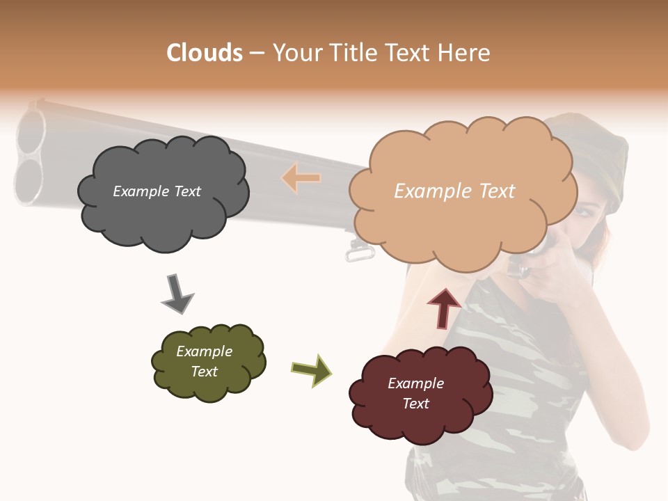 Aiming Boots White PowerPoint Template