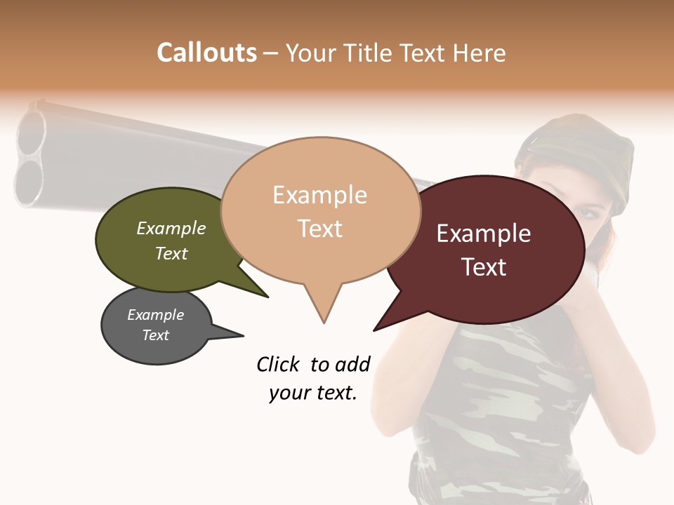 Aiming Boots White PowerPoint Template