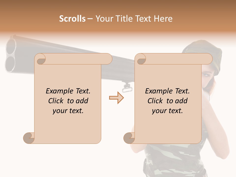 Aiming Boots White PowerPoint Template