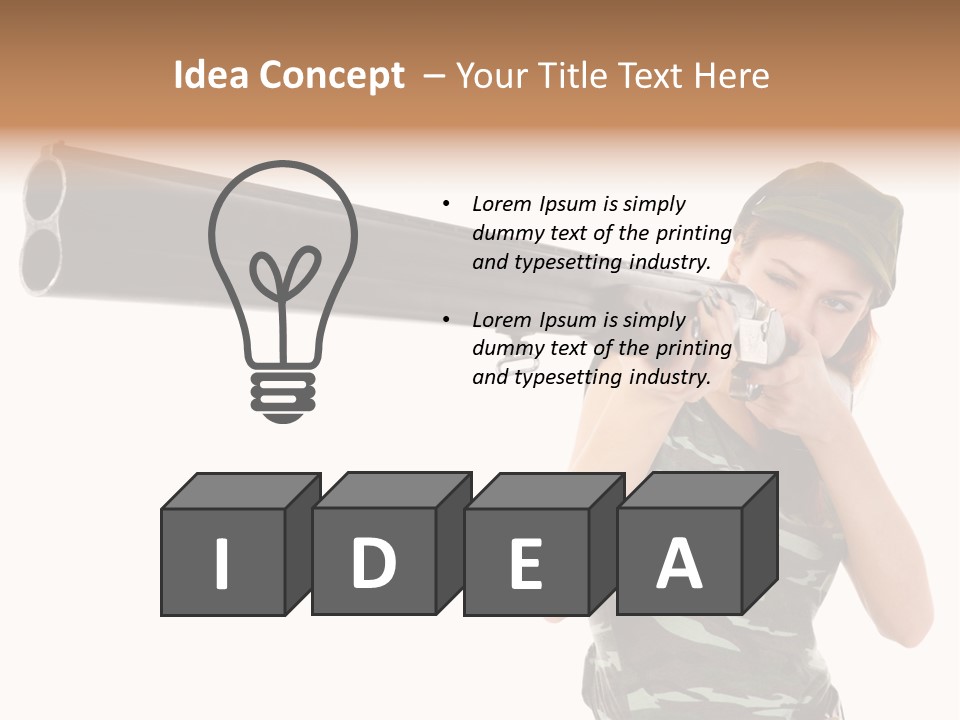 Aiming Boots White PowerPoint Template