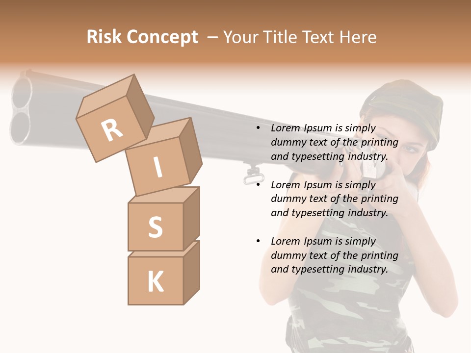 Aiming Boots White PowerPoint Template