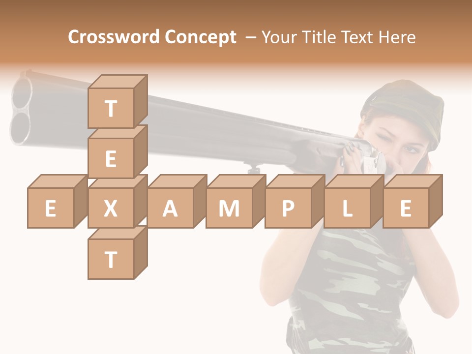 Aiming Boots White PowerPoint Template