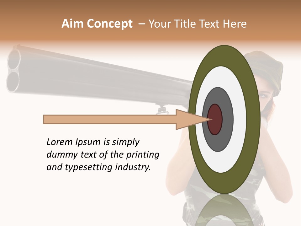 Aiming Boots White PowerPoint Template
