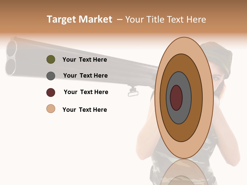 Aiming Boots White PowerPoint Template