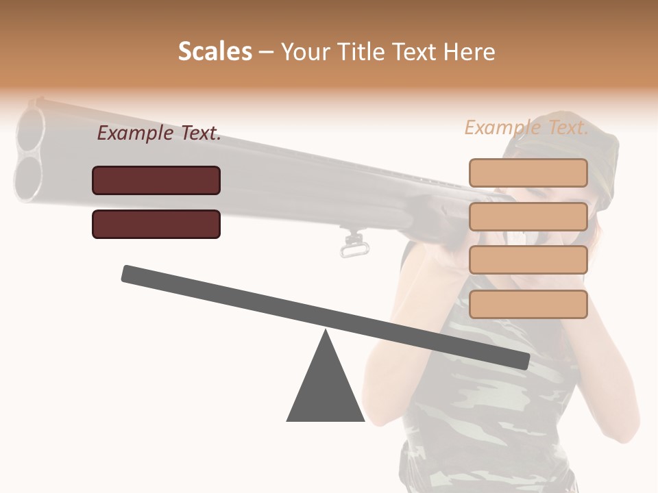 Aiming Boots White PowerPoint Template