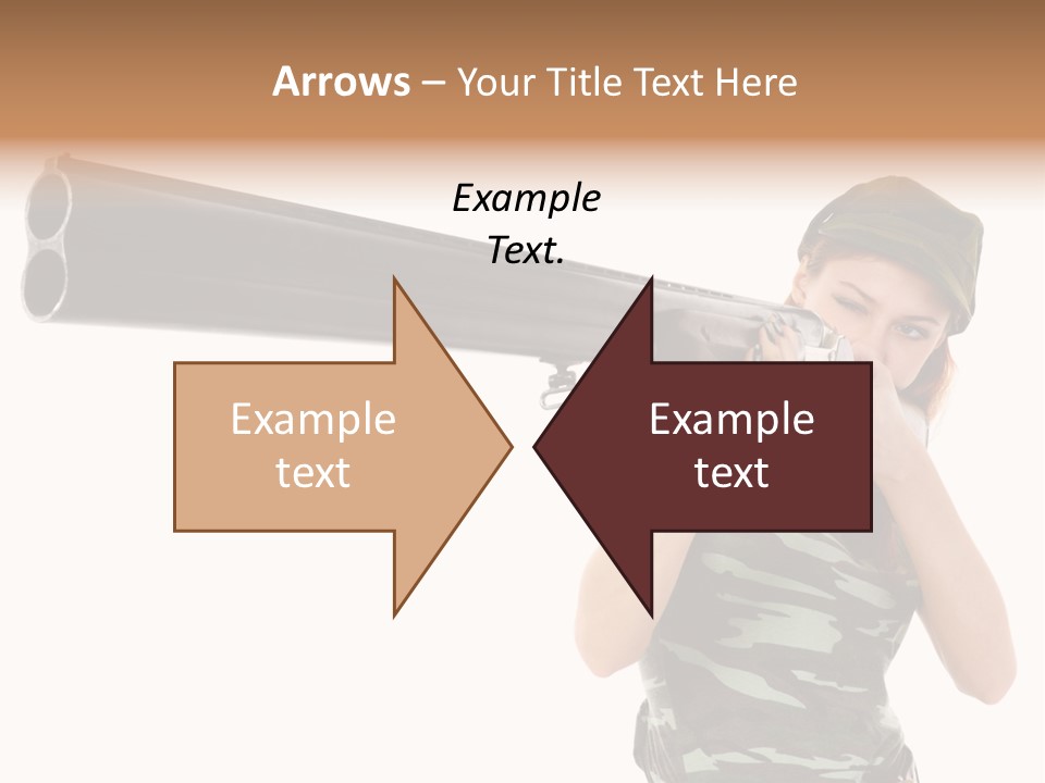 Aiming Boots White PowerPoint Template