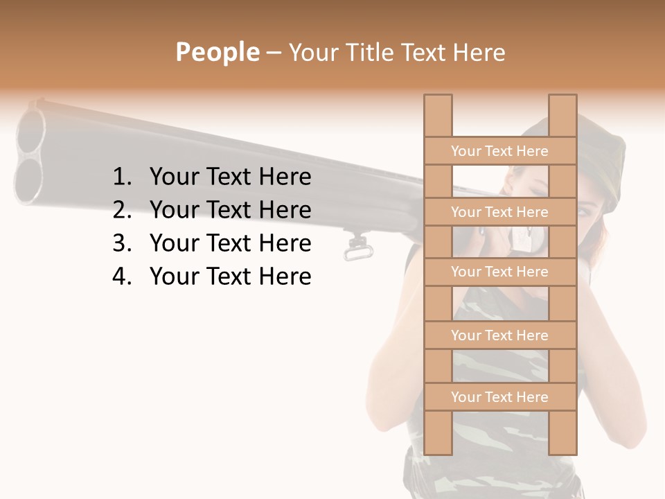 Aiming Boots White PowerPoint Template