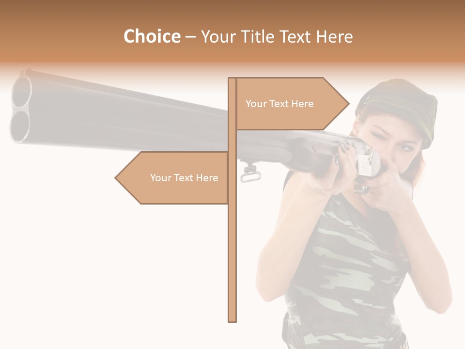 Aiming Boots White PowerPoint Template