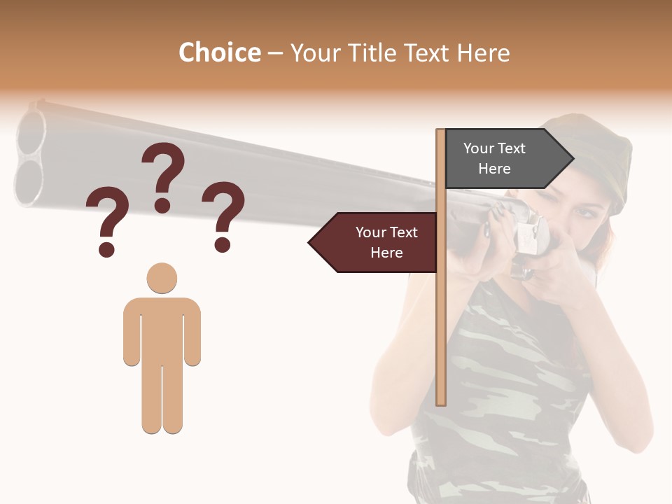 Aiming Boots White PowerPoint Template