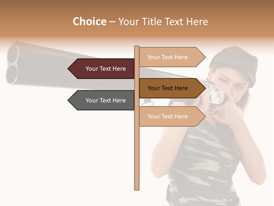 Aiming Boots White PowerPoint Template