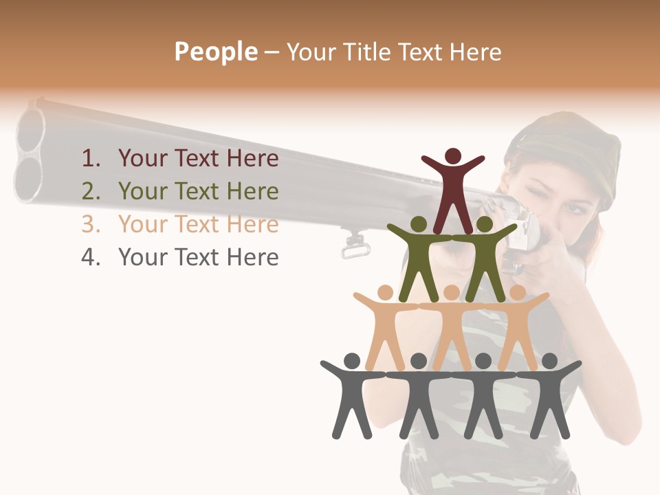 Aiming Boots White PowerPoint Template