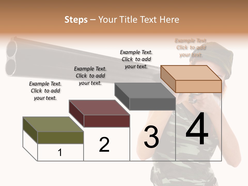 Aiming Boots White PowerPoint Template