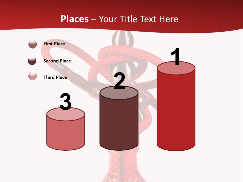 A Red Bottle With A Hookah On Top Of It PowerPoint Template