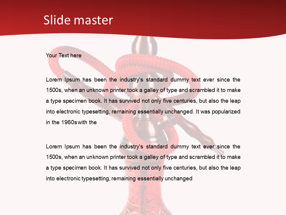 A Red Bottle With A Hookah On Top Of It PowerPoint Template