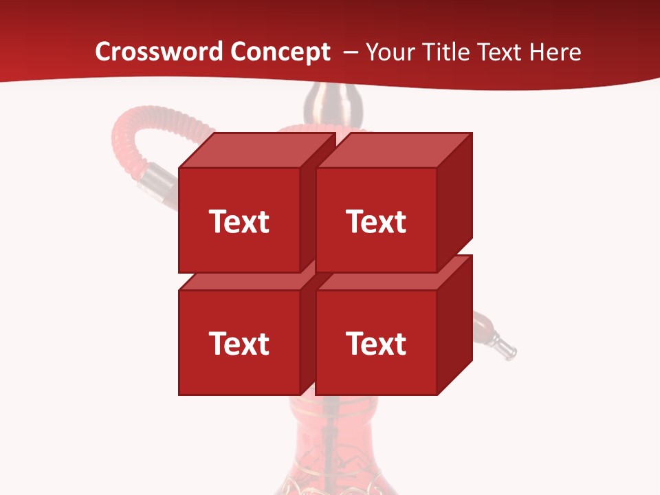 A Red Bottle With A Hookah On Top Of It PowerPoint Template