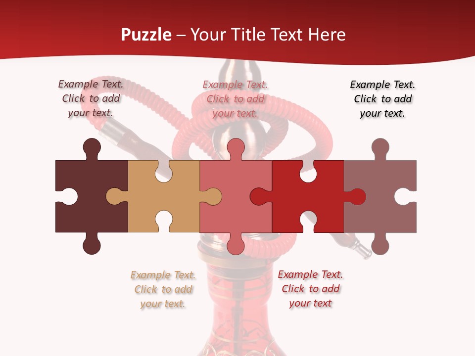 A Red Bottle With A Hookah On Top Of It PowerPoint Template