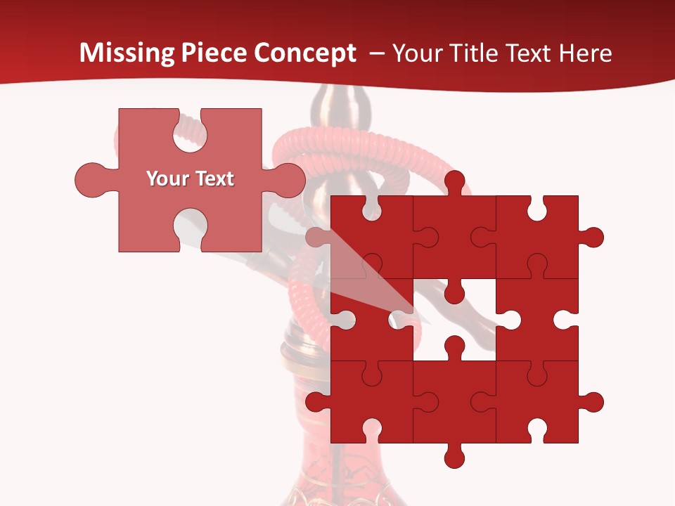 A Red Bottle With A Hookah On Top Of It PowerPoint Template