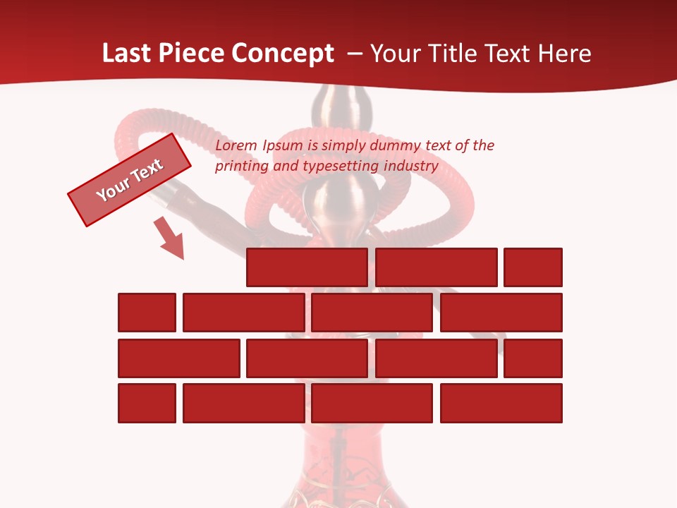 A Red Bottle With A Hookah On Top Of It PowerPoint Template