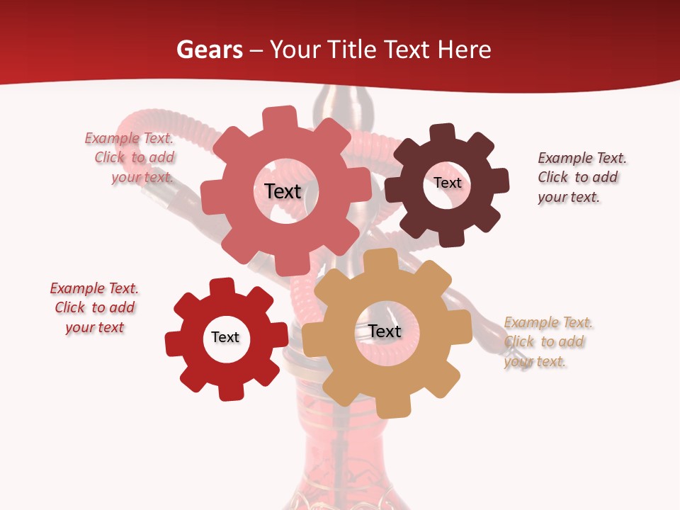 A Red Bottle With A Hookah On Top Of It PowerPoint Template